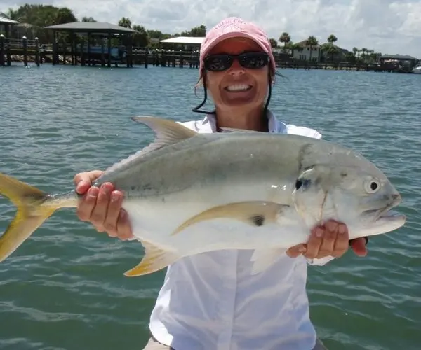 Angler with a jack crevalle